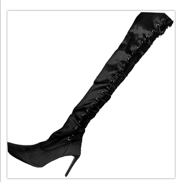 Victoria’s Secret COLIN STUART Over Knee Lace Up Boots Sz 10 - Picture 10 of 10